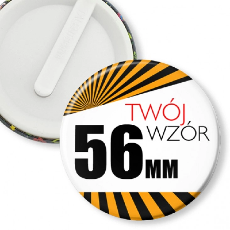klips Przypinka 56mm klips Twój wzór