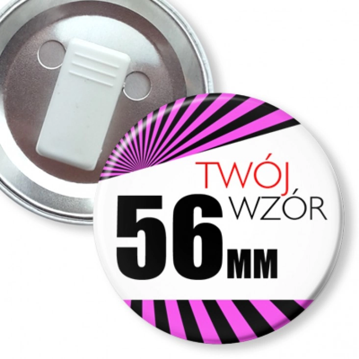 przypinka Przypinka 56mm żabka bez agrafki Twój wzór