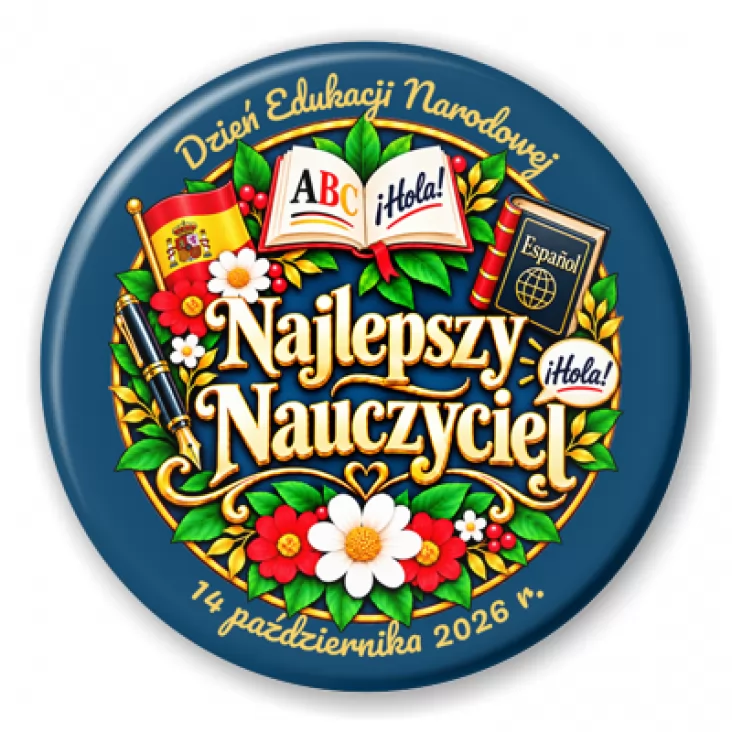 przypinka Najlepszy Nauczyciel język hiszpański