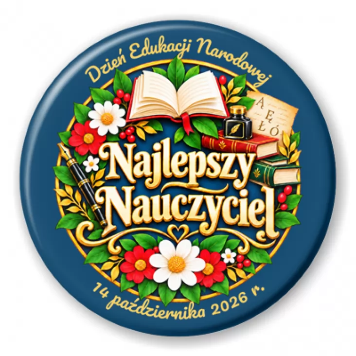 przypinka Najlepszy Nauczyciel język polski