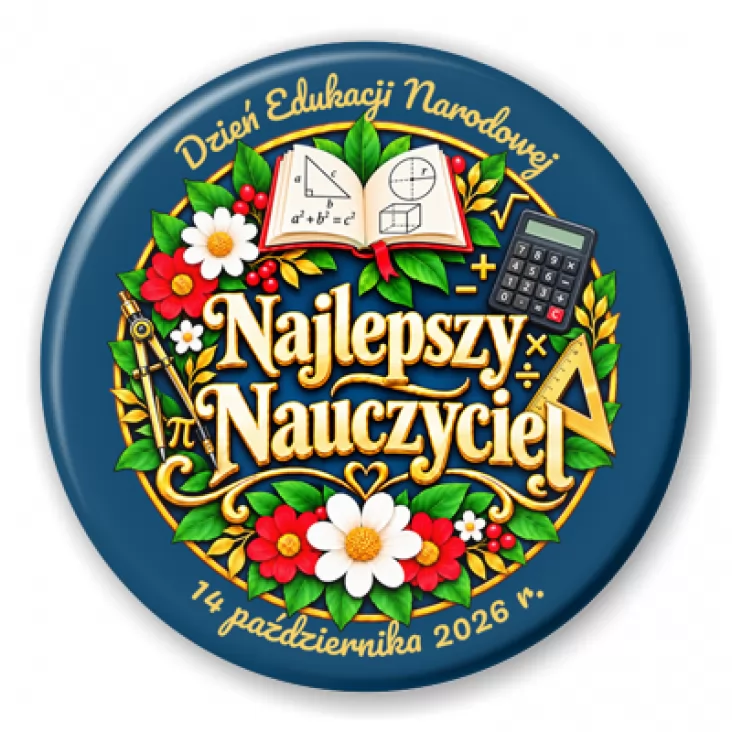 przypinka Najlepszy Nauczyciel matematyka
