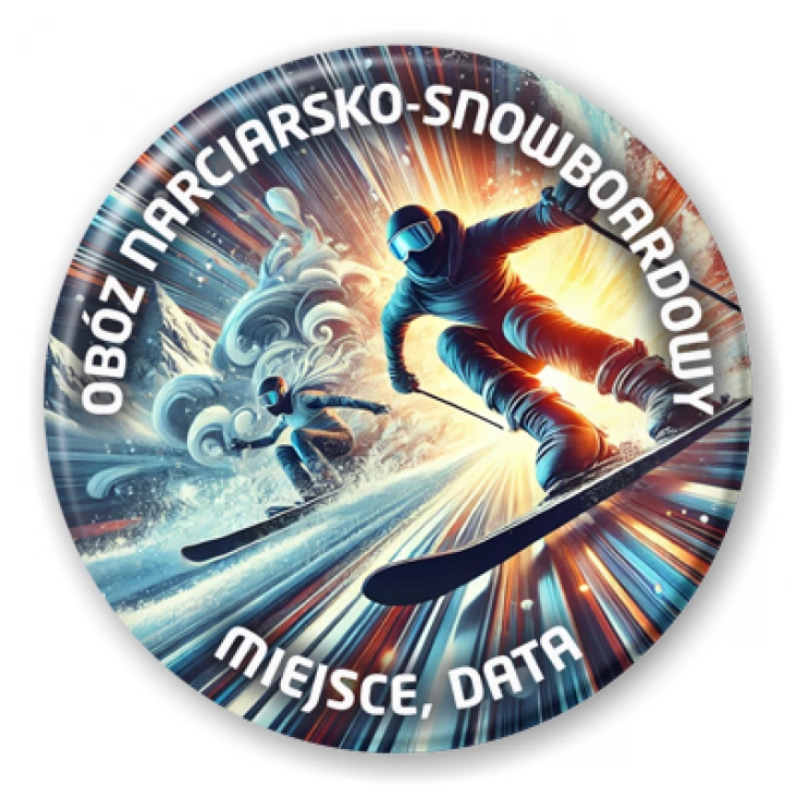 przypinka Obóz narciarsko-snowboardowy