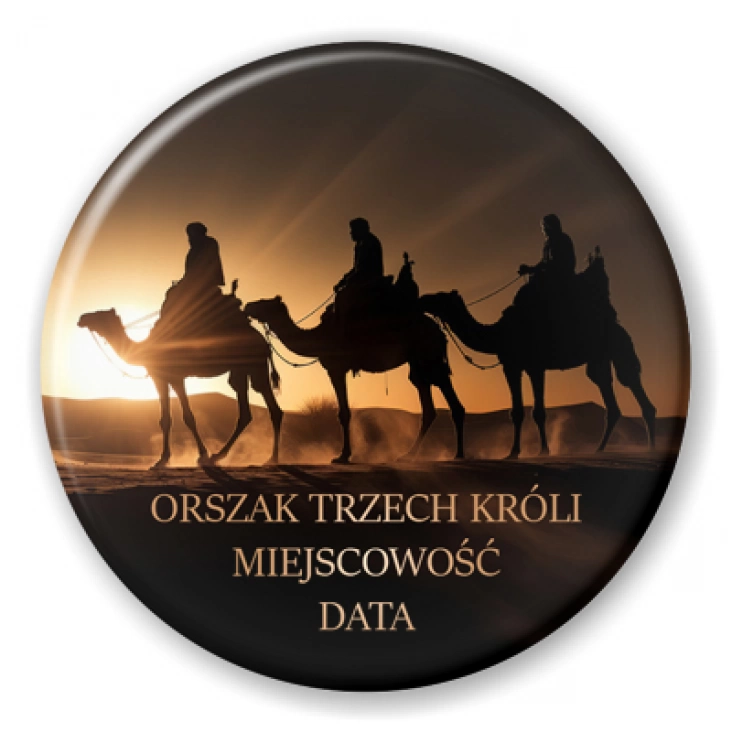 przypinka Orszak Trzech Króli Twoja Miejscowość