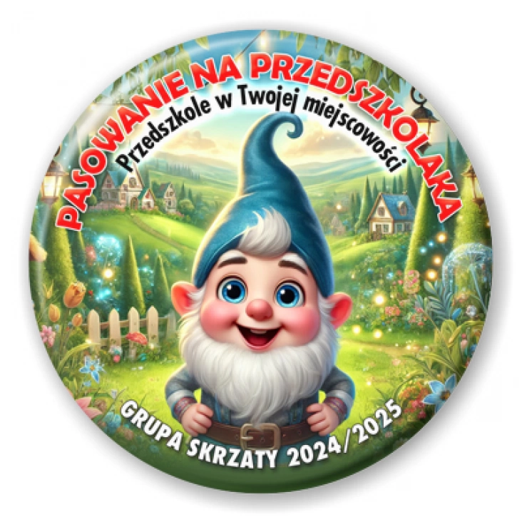 przypinka Pasowanie na przedszkolaka grupa Skrzaty
