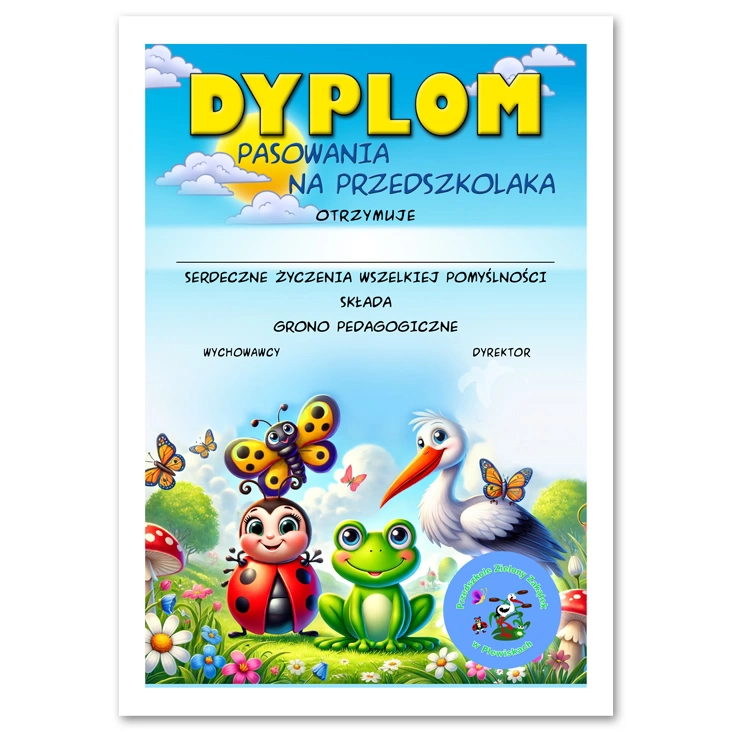 dyplomPasowanie na przedszkolaka w Przedszkolu Zielony Zakątek