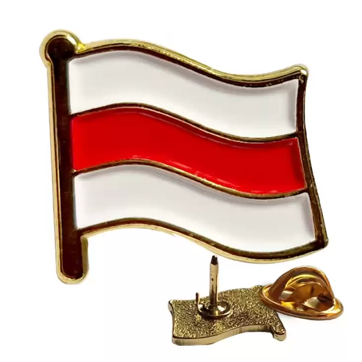 pins promo Biało-czerwono-biała flaga Białorusi 13x14mm