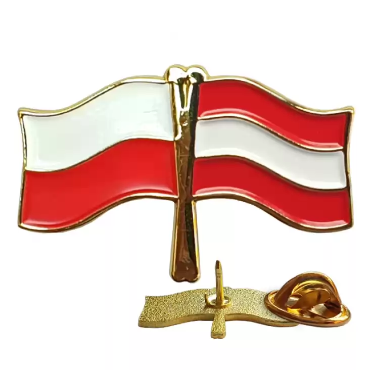 pins promo Flagi Polska-Austria 13x26mm