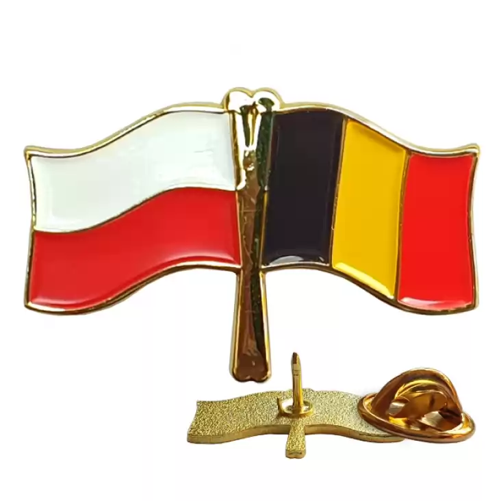 pins promo Flagi Polska - Belgia 13x26mm