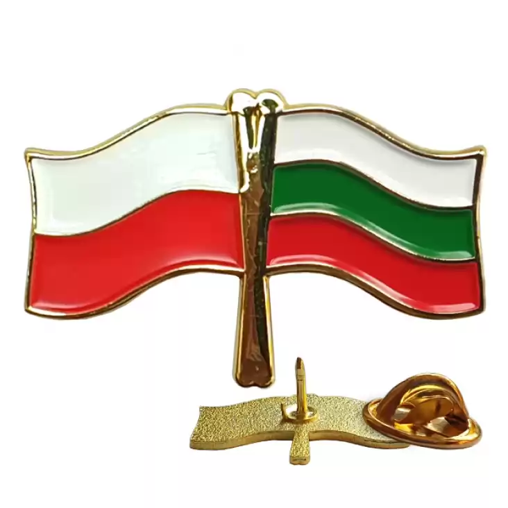 pins promo Flagi Polska-Bułgaria 13x26mm