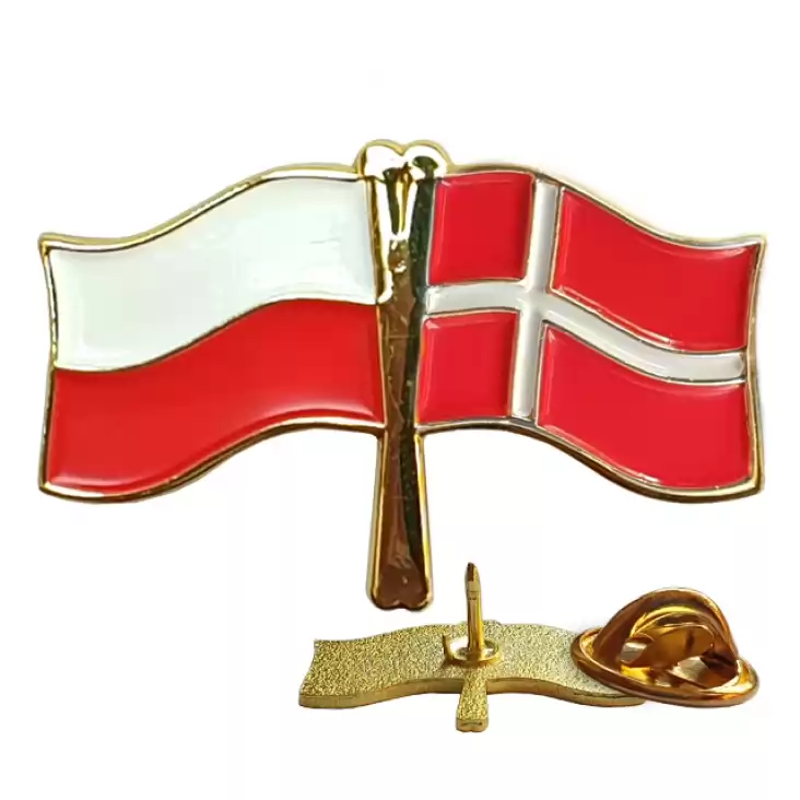 pins promo Flagi Polska-Dania 13x26mm