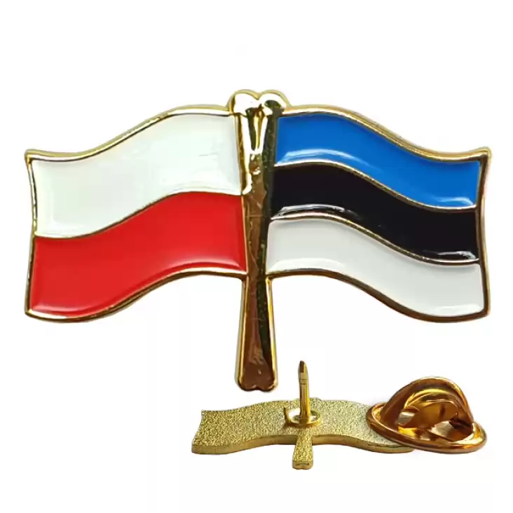pins promo Flagi Polska-Estonia 13x26mm