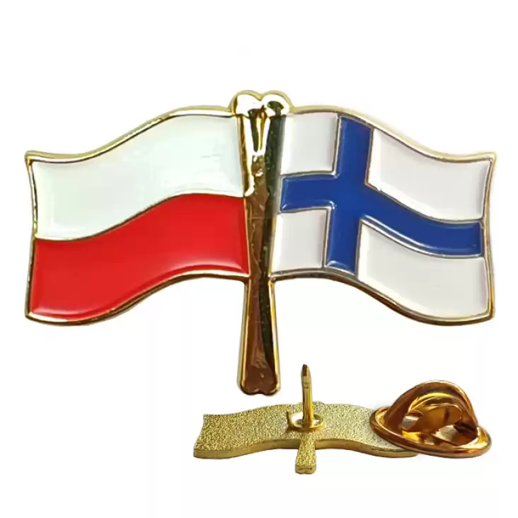 pins promo Flagi Polska-Finlandia 13x26mm