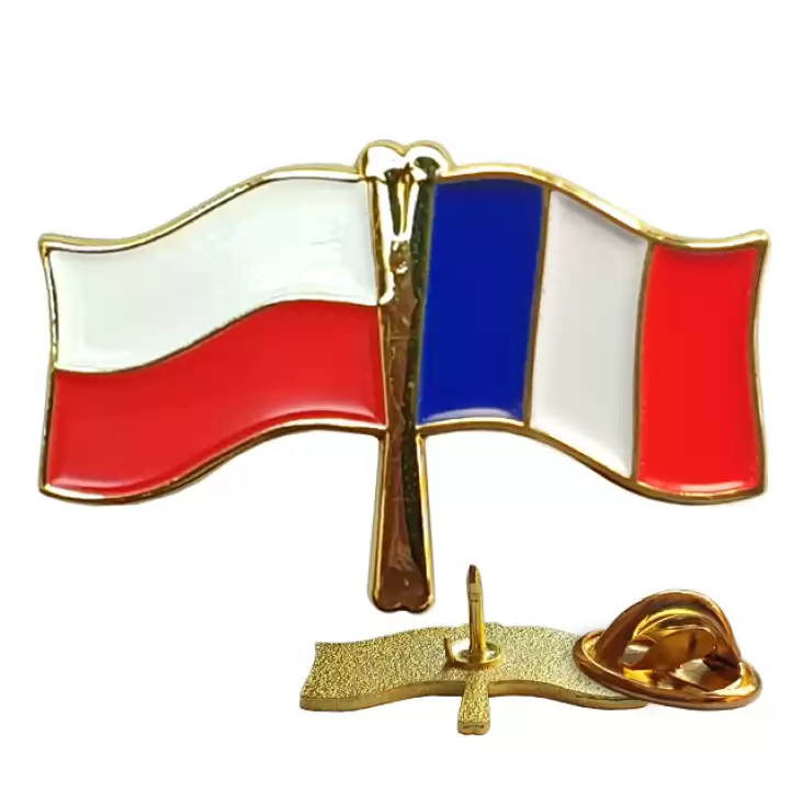 pins promo Flagi Polska - Francja 13x26mm