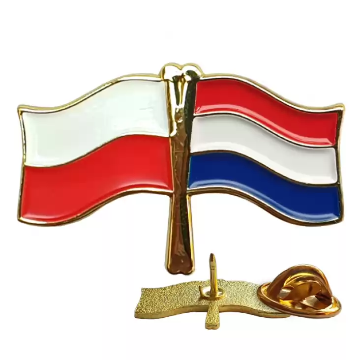 pins promo Flagi Polska-Holandia 13x26mm
