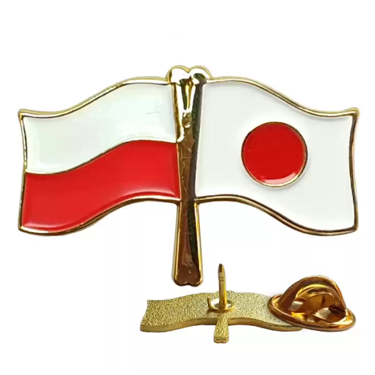 pins promo Flagi Polska-Japonia 13x26mm
