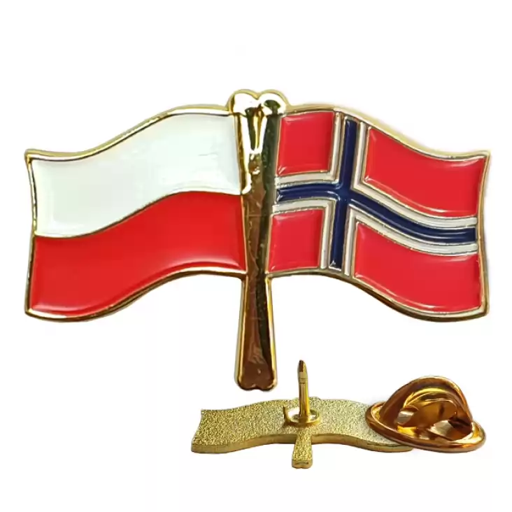 pins promo Flagi Polska-Norwegia 13x26mm