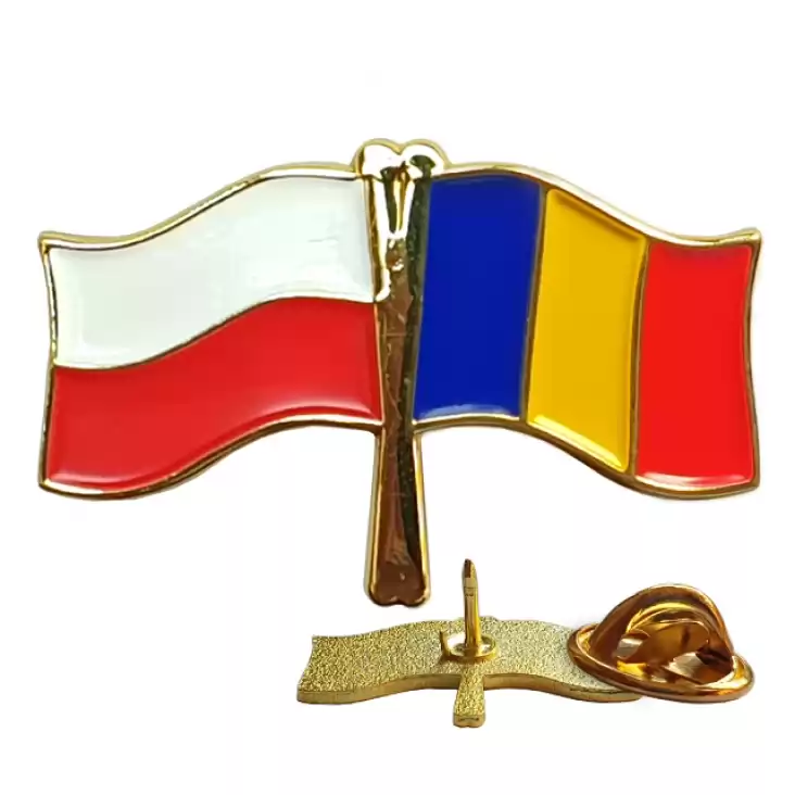 pins promo Flagi Polska - Rumunia 13x26mm