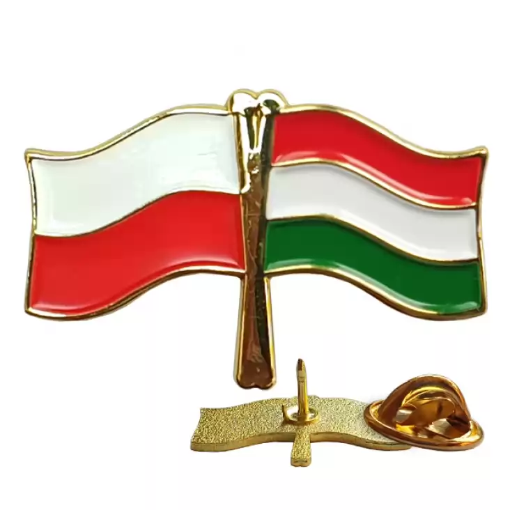 pins promo Flagi Polska-Węgry 13x26mm