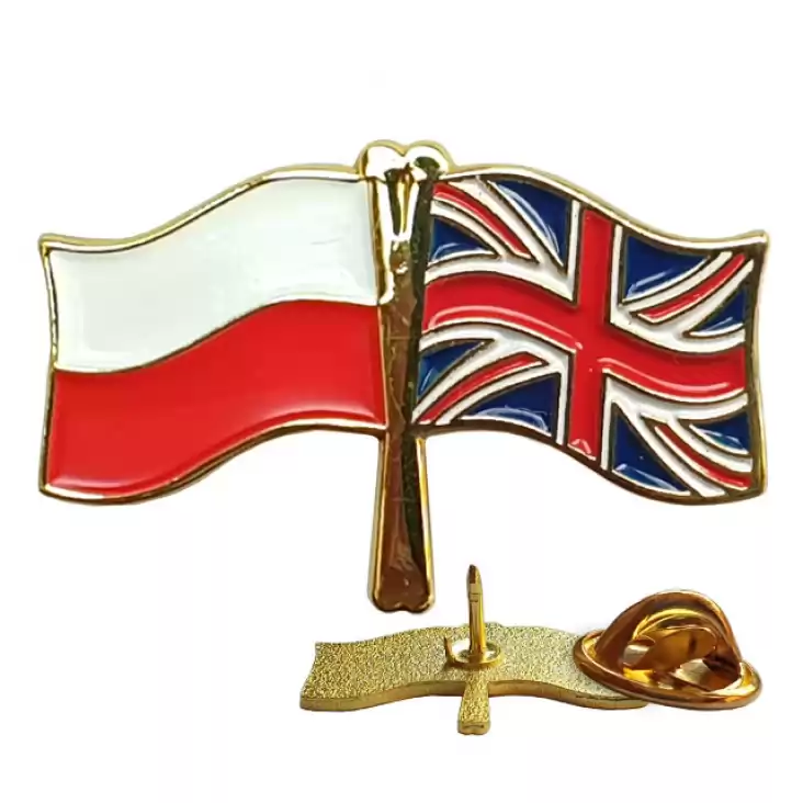 pins promo Flagi Polska-Wielka Brytania 13x26mm