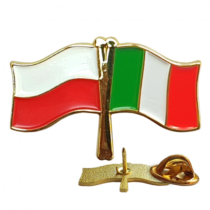 pins promoFlagi Polska - Włochy 13x26mm