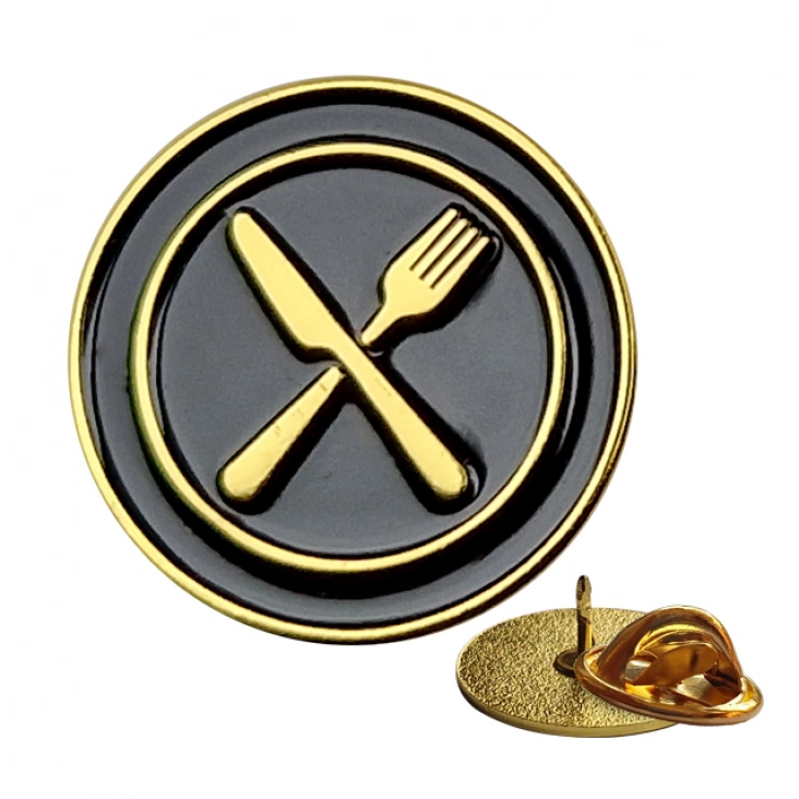 pins promoRestauracja Nóż i widelec 21x21mm