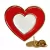 pins promo Serce białe w czerwonym sercu 15x13mm