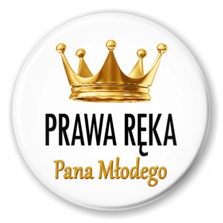 przypinka Prawa ręka Pana Młodego