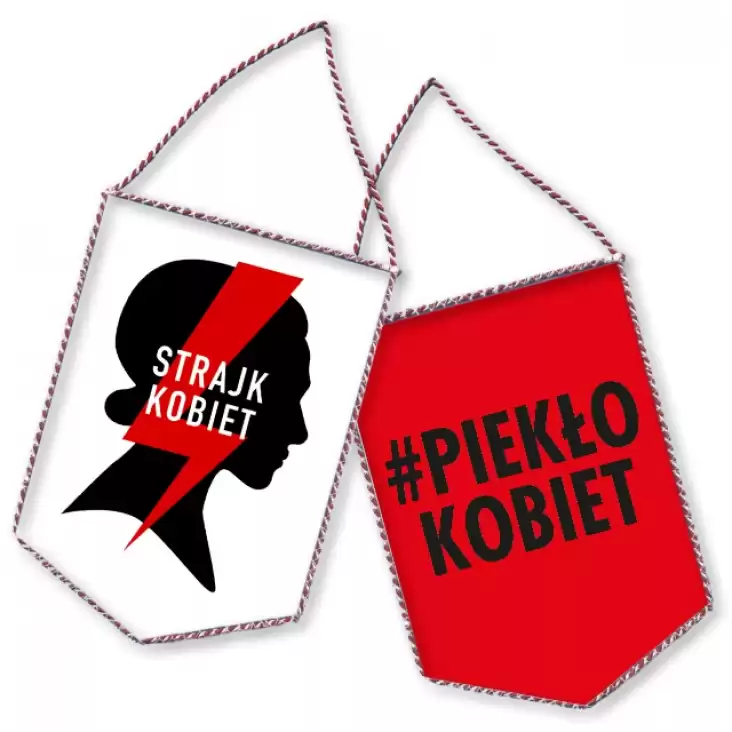 proporczyk Ogólnopolski Strajk Kobiet piekło kobiet