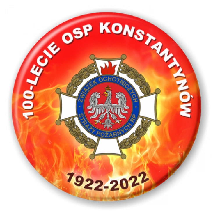 przypinka 100 lat OSP Konstantynów