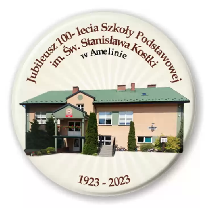 przypinka 100-lecie Szkoły Podstawowej w Amelinie