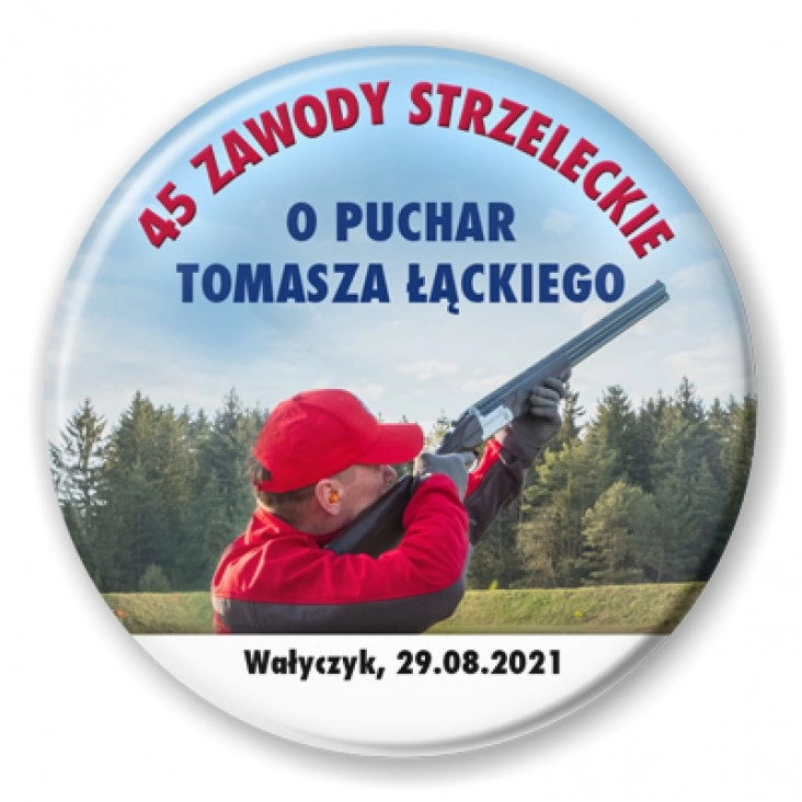 przypinka 45 Zawody Strzeleckie Wałyczyk