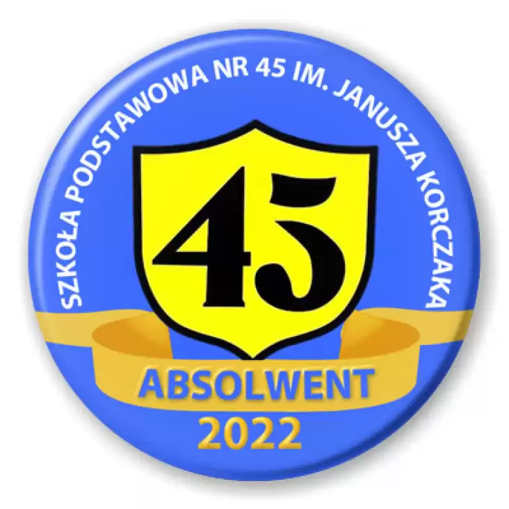 przypinka Absolwent SP 45 w Sosnowcu