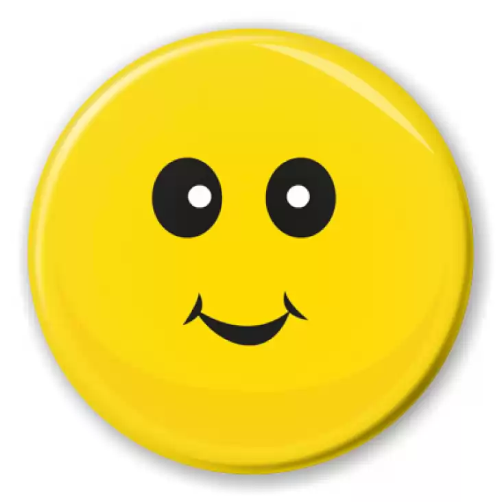 przypinka Buźka uśmiechnięta żółty emotikon