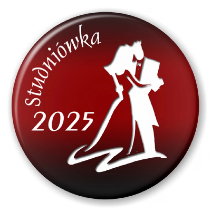 Studniówka czerwona z elegancką parą