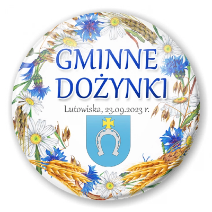 przypinka Dożynki Gminne Lutowiska 2023