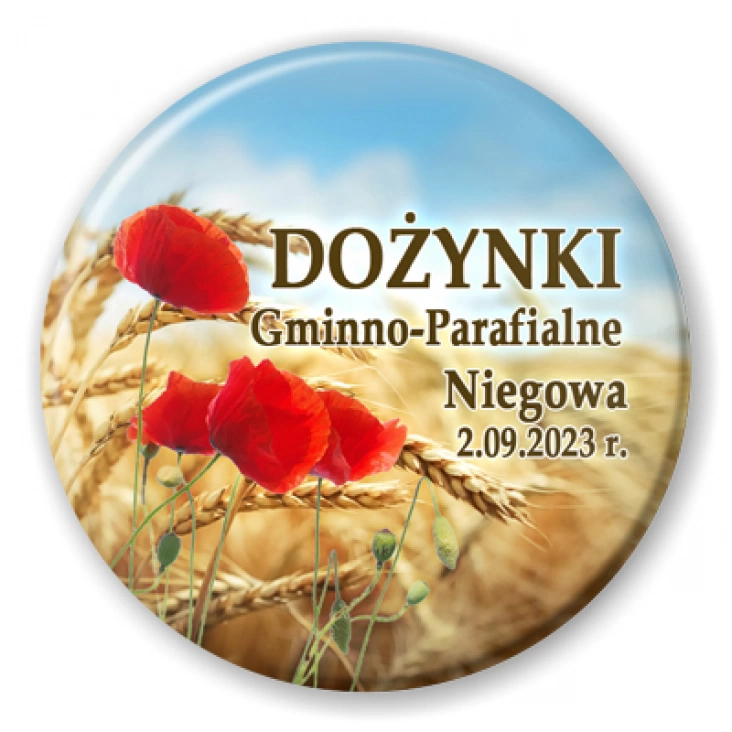 przypinka Dożynki Gminno-Parafialne Niegowa