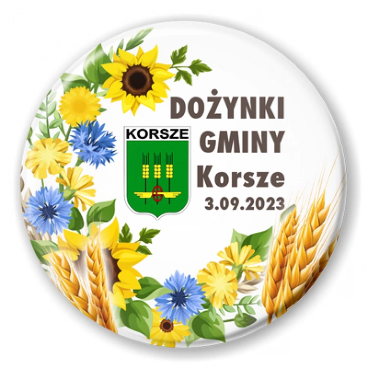 przypinka Dożynki Gminy Korsze 2023