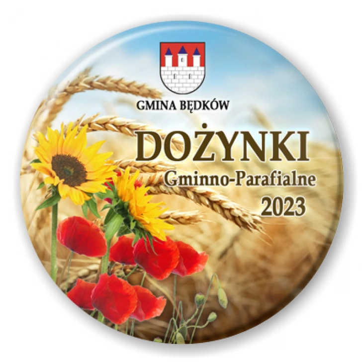 przypinka Dożynki Parafialno-Gminne Będków 2023