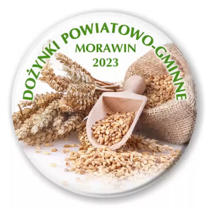 przypinka Dożynki powiatowo-gminne Morawin 2023