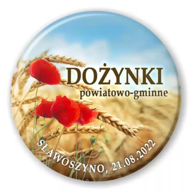 przypinka Dożynki powiatowo-gminne Sławoszyno 2022