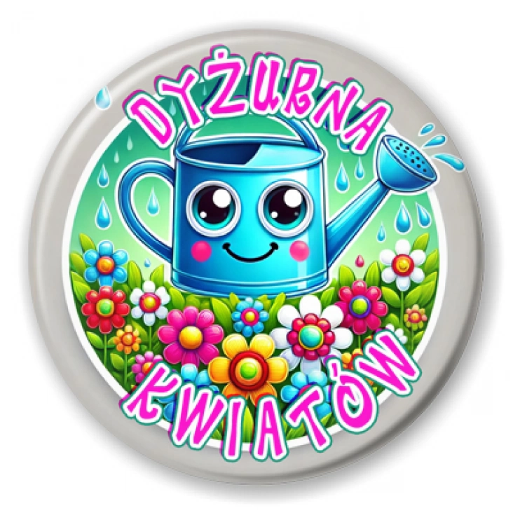 przypinka Dyżurna Kwiatów z konewką