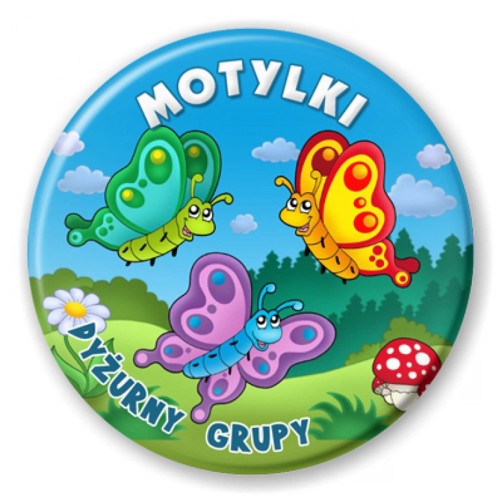 przypinka Dyżurny grupy motylki