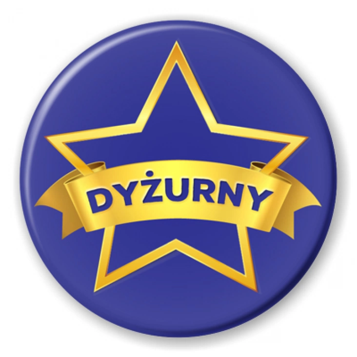 przypinka Dyżurny złota gwiazda