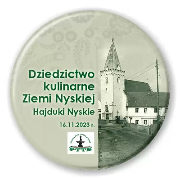przypinka Dziedzictwo kulinarne Ziemi Nyskiej - Hajduki Nyskie