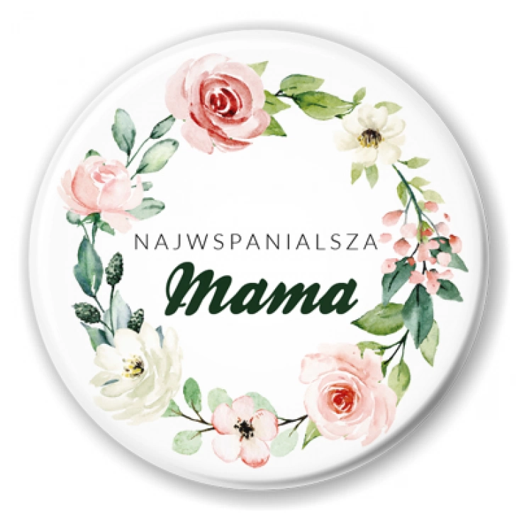 przypinka Dzień Mamy Najwspanialsza Mama