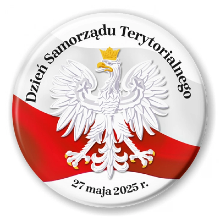 przypinka Dzień Samorządu Terytorialnego z flagą