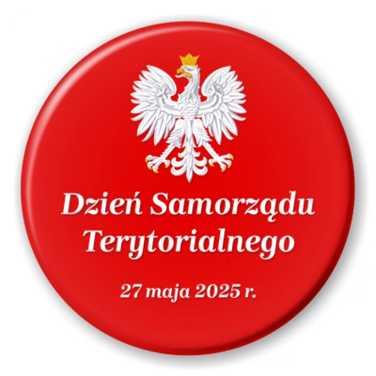 przypinka Dzień Samorządu Terytorialnego z orłem