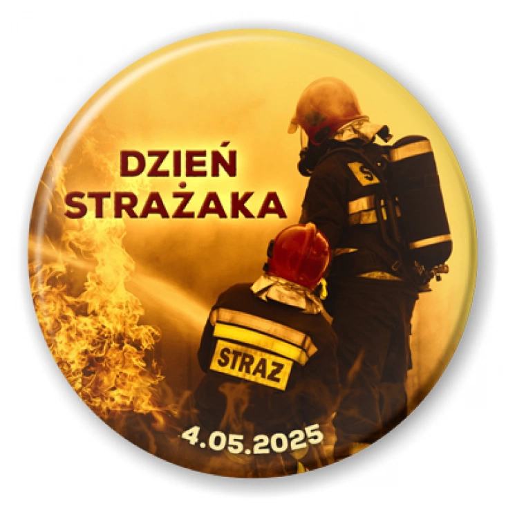 przypinka Dzień Strażaka 4 maja para strażaków