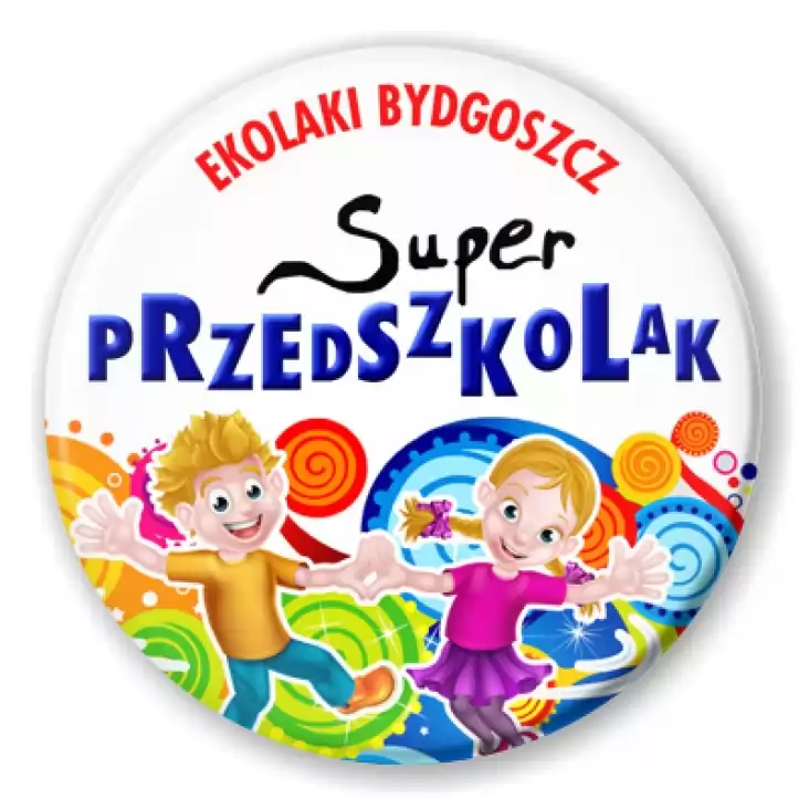 przypinka Ekolaki Bydgoszcz Super Przedszkolak