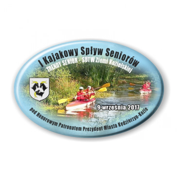 przypinka elipsa I Kajakowy Spływ Seniorów